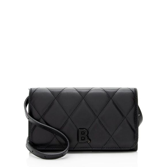 Balenciaga Handbags - Balenciaga Quilted Calfskin B Phone Holder Crossbody